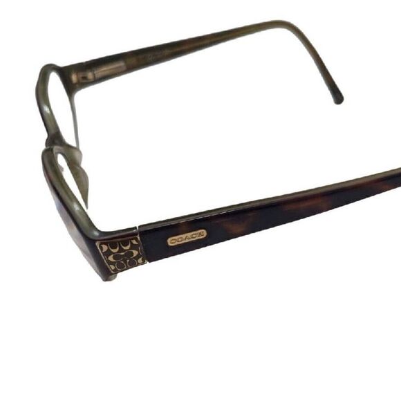 Coach Tortoise Gold Havana Olive Green Jill 2015 52/16-135 Frames Only - Picture 2 of 6